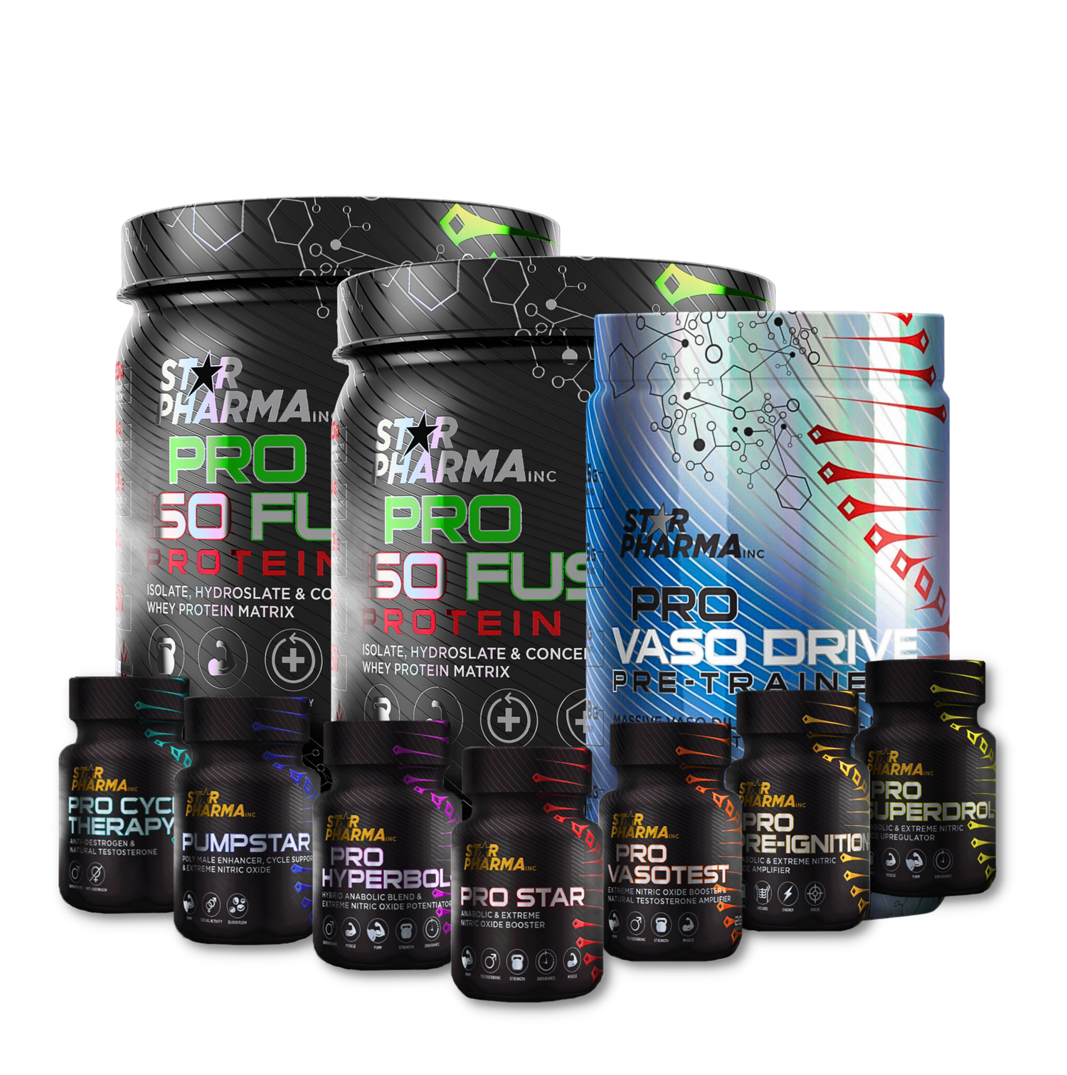 2 Pro ISO Fusion + Pro Vaso Drive + 1 Stealth Series