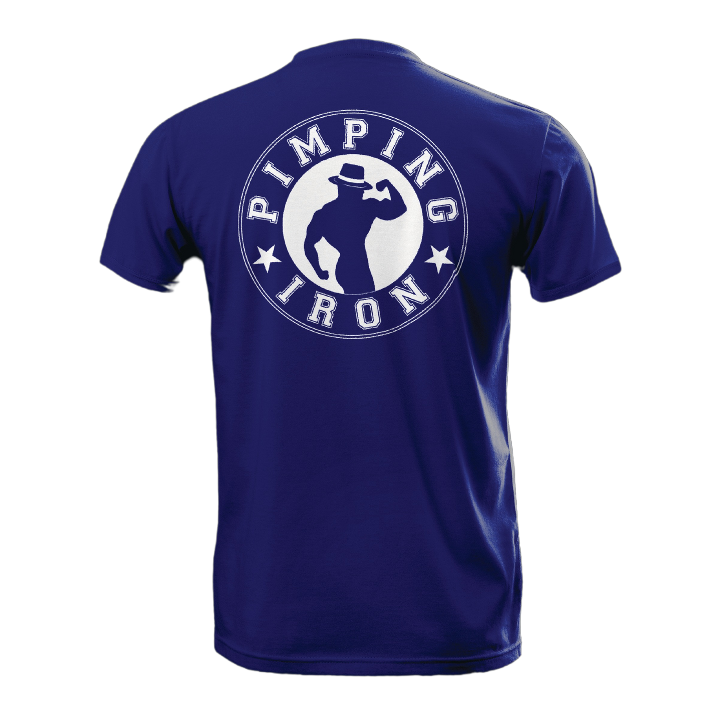 Blue Pimping Iron Pump Cover Tee