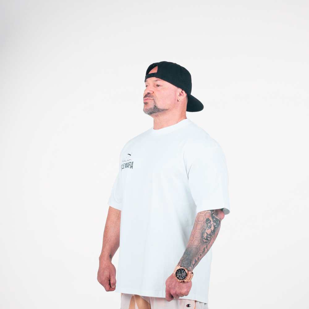White Sons of Iron Drop Shoulder Tee