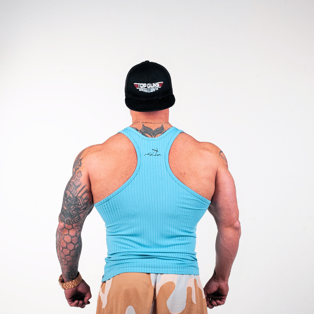 Light Blue Ribbed Vest