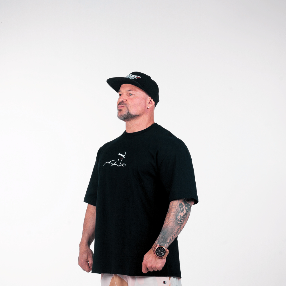 Black MM Drop Shoulder Tee