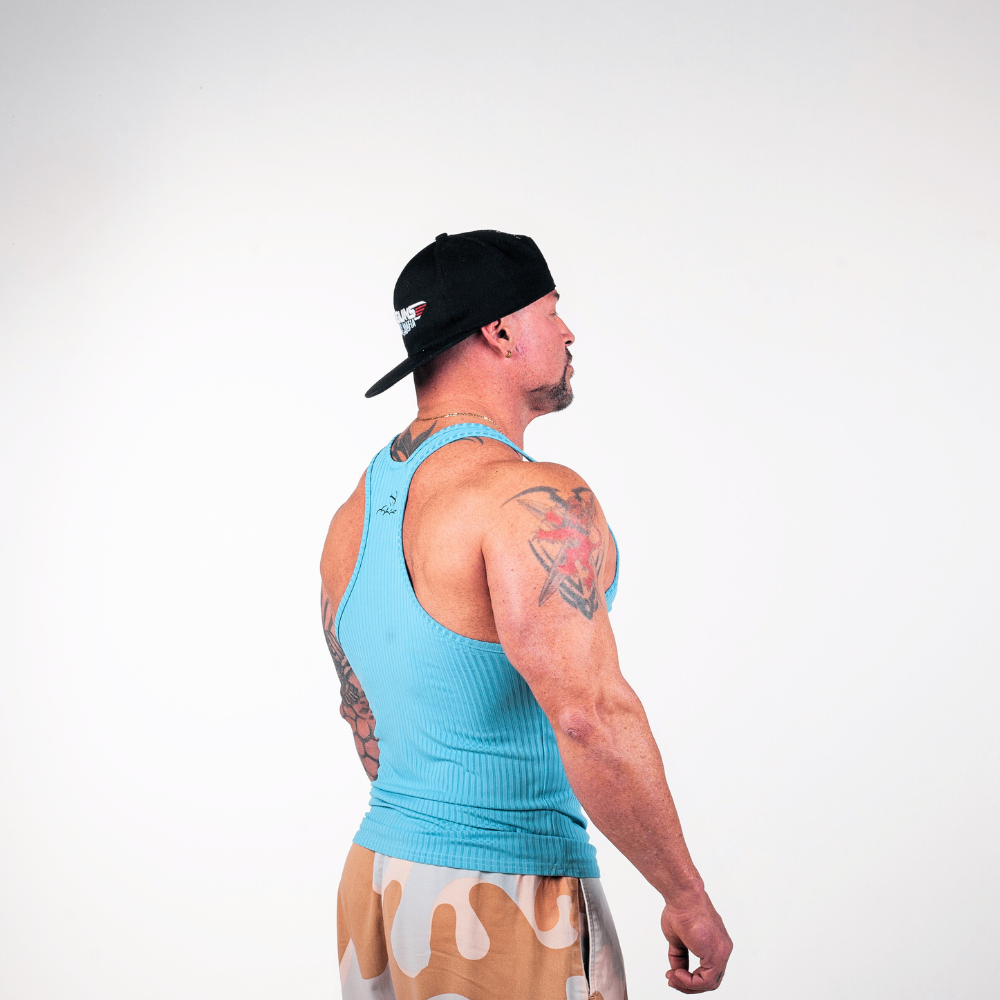 Light Blue Ribbed Vest