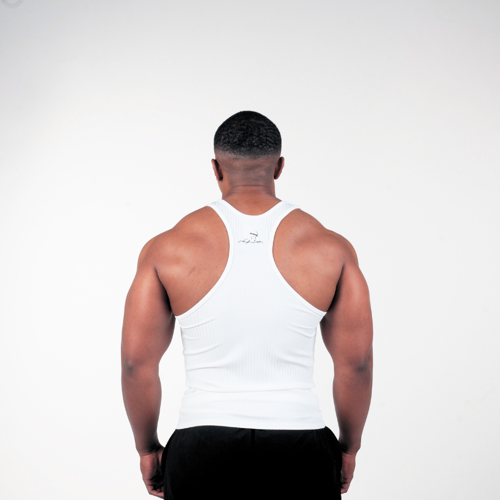 White Ribbed Vest