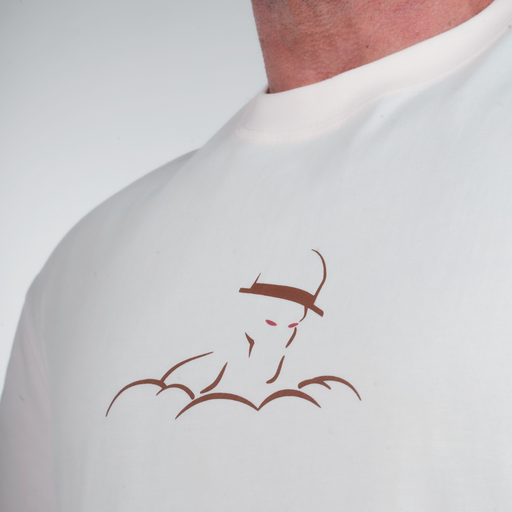 Cream MM Drop Shoulder Tee