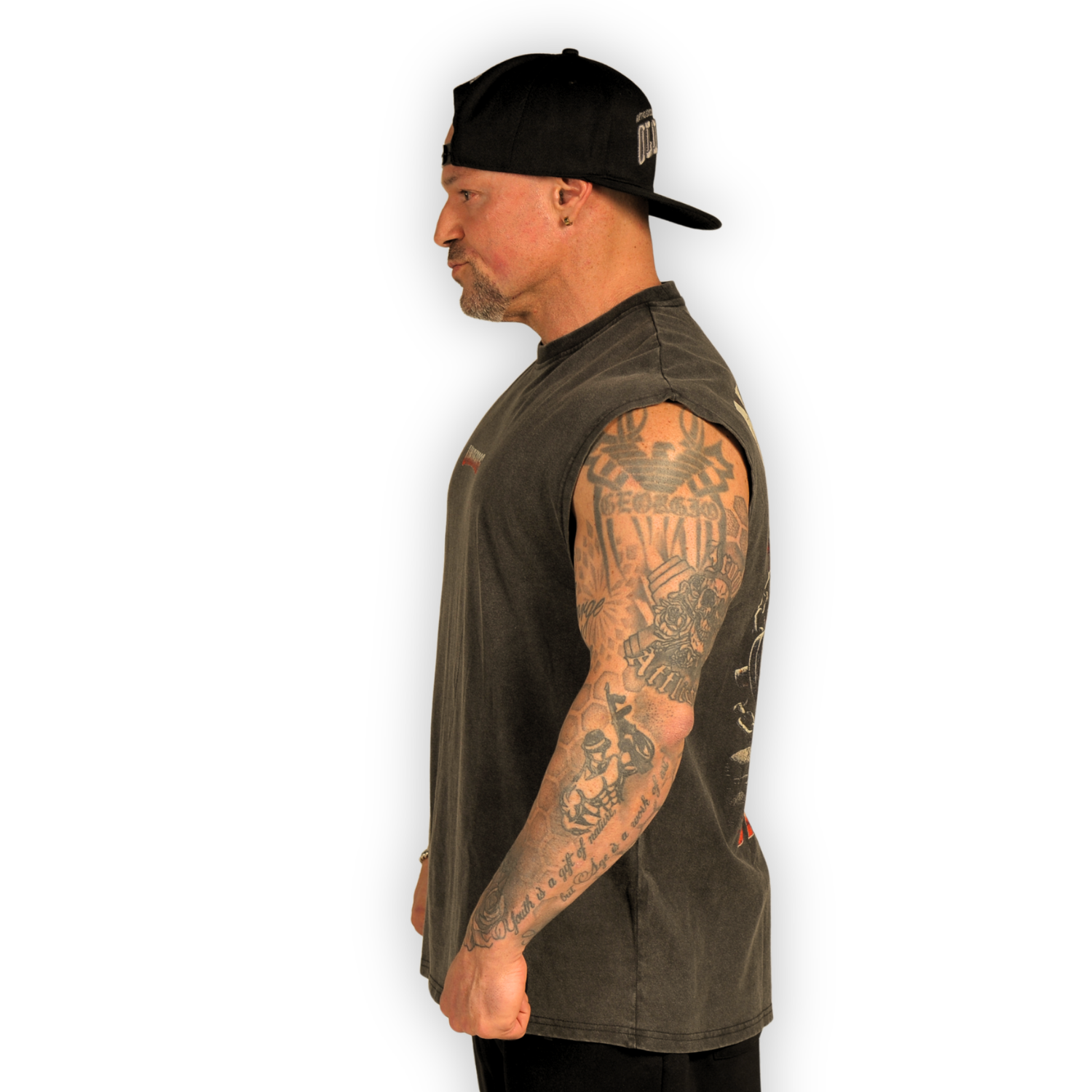 Underdog Acid Wash Cut-Off Tee