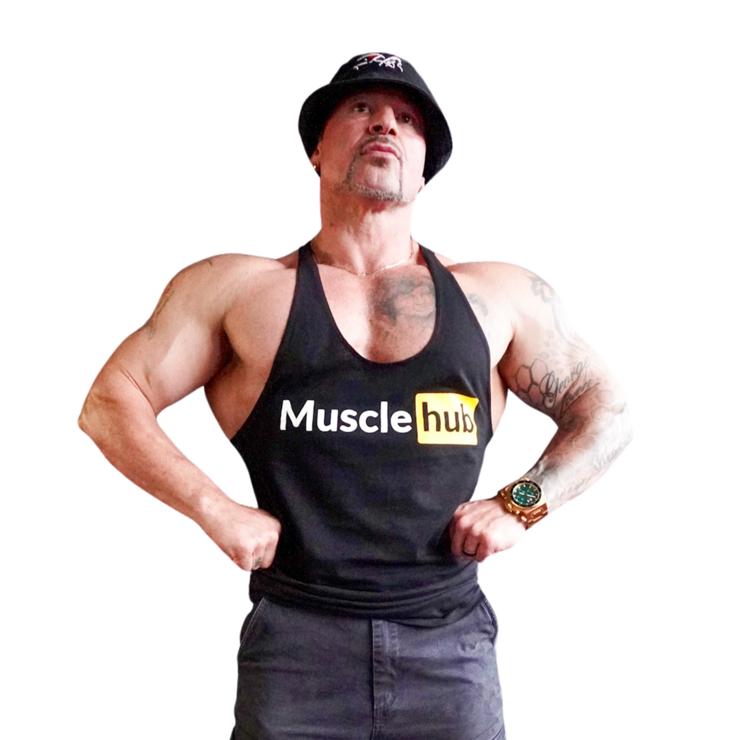 Black Muscle Hub Stringer