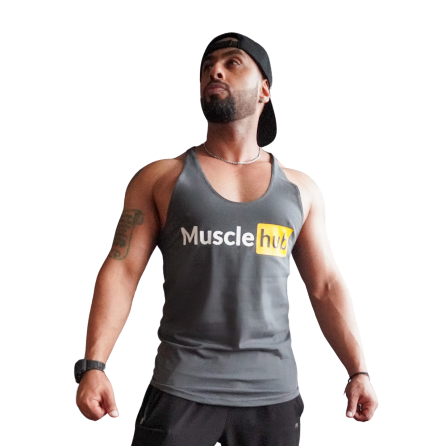 Grey Muscle Hub Stringer