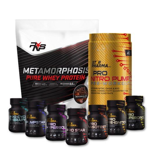 1 Metamorphosis + 1 Pro Nitro Pump Pre-Workout + 1 Star Pharma Stealth Series