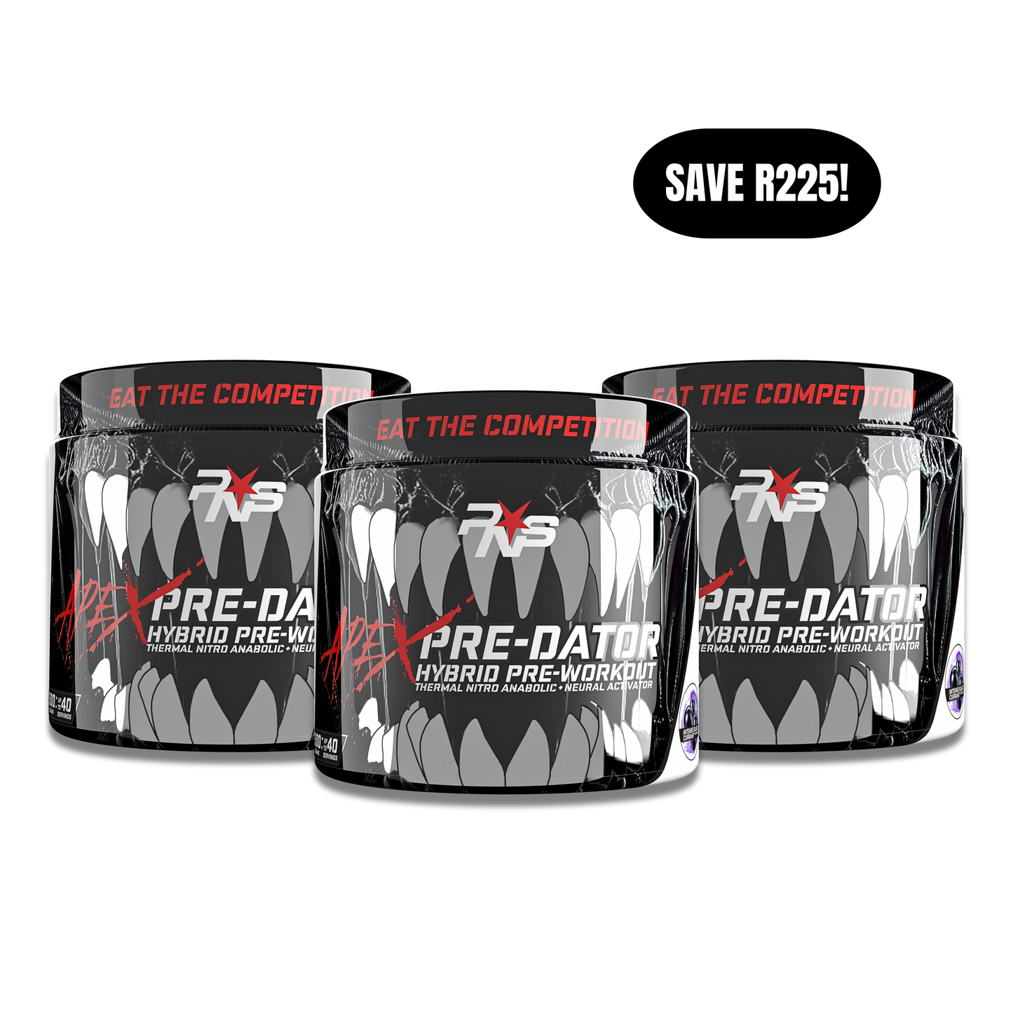 3 x Apex Pre-Dator Hybrid Pre-Workout