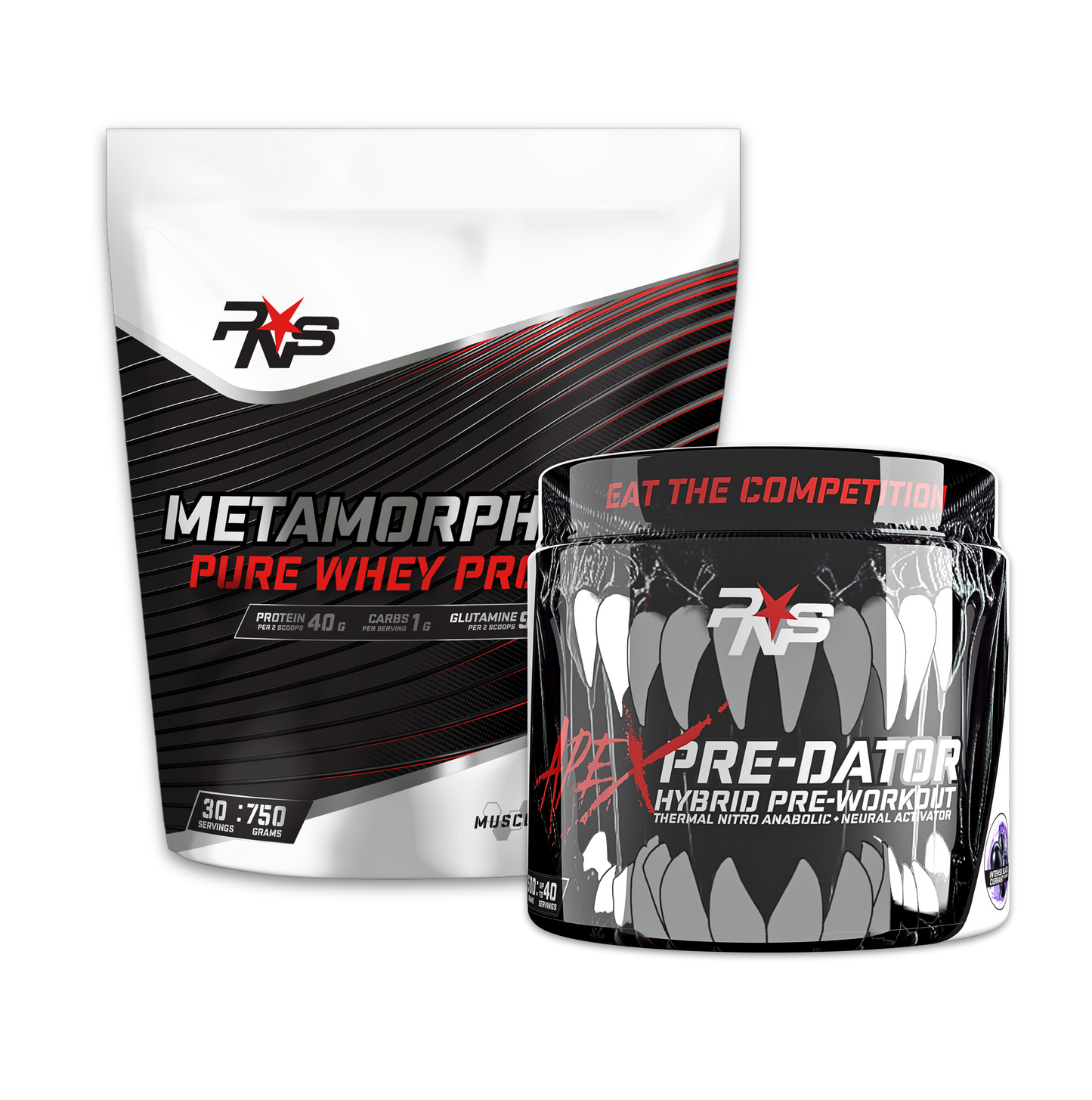 Metamorphosis Whey Protein + Apex Pre-Dator Pre-Workout