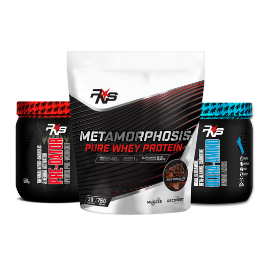 Metamorphosis Whey Protein + Pre-Dator Pre-Workout + Ultra-Amino Acids